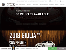 Tablet Screenshot of alfaromeousaoflakeside.com